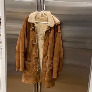 Suede and Shearling Burberry Winter Coat